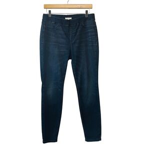 Eileen Fisher Womens Sm‎ Dark Wash Organic Denim Knit Pull On Jeggings Pants